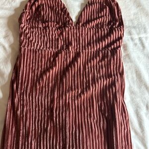 Kendall & Kylie Strapless Burgundy Dress